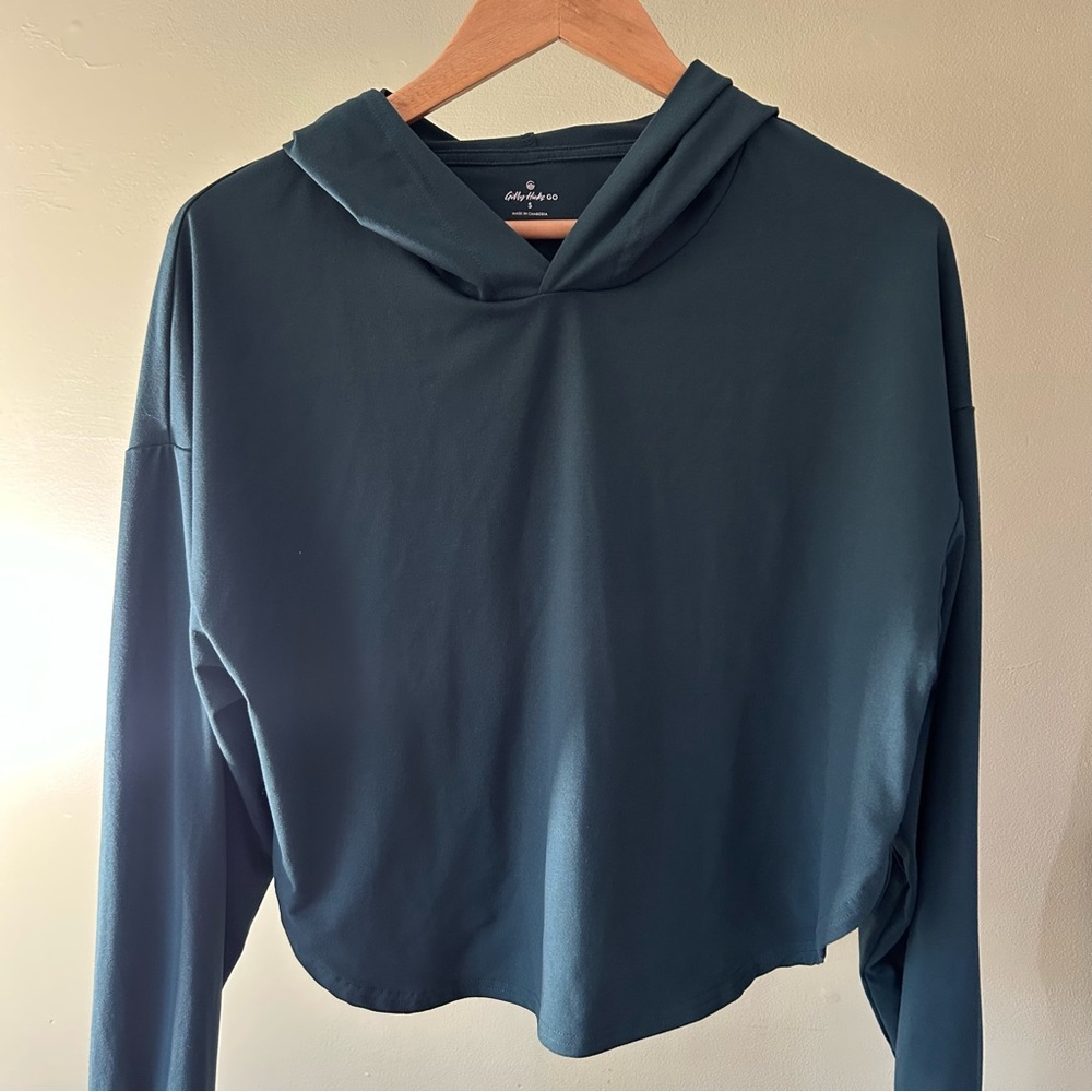 Gilly Hicks Women's Hoodie w/ Open T-Back Green Size Small